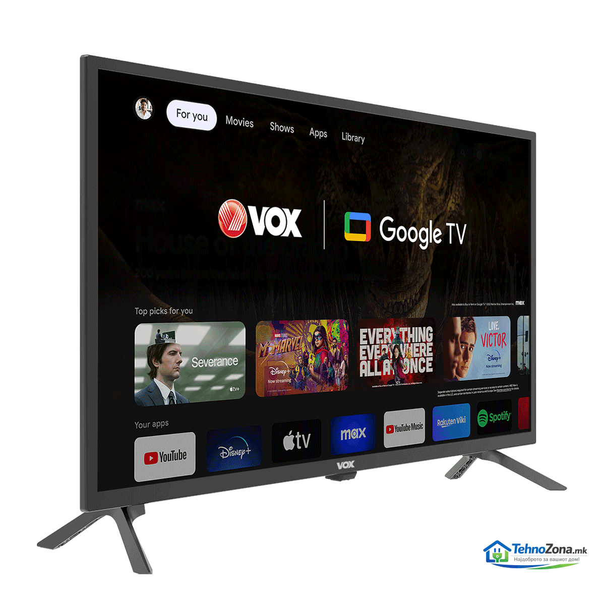 vox 32" led 32goh300b smart ТВ