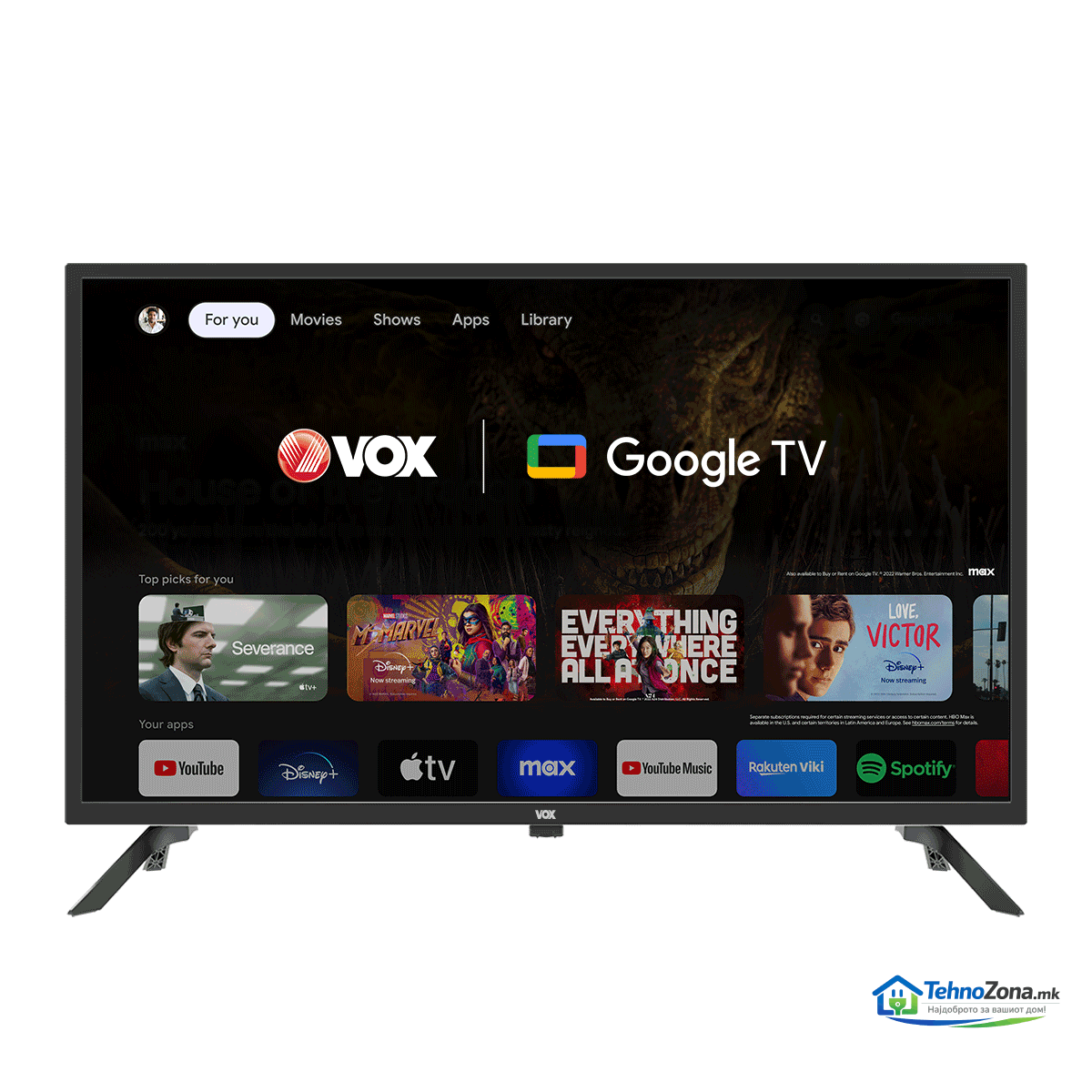 vox 32" led 32goh300b smart ТВ