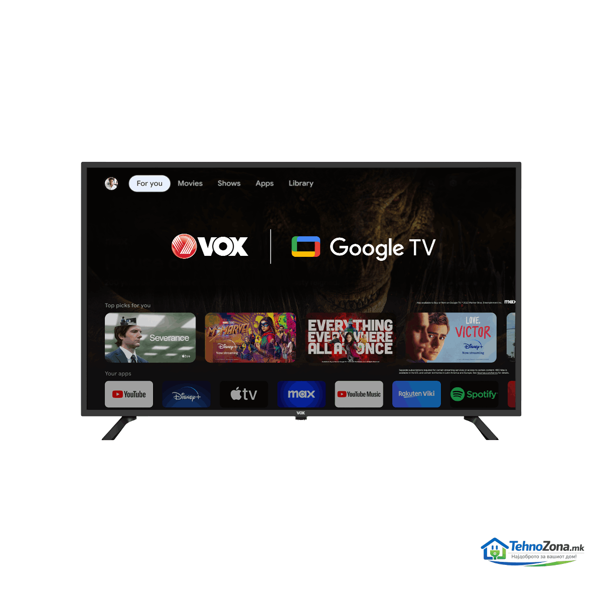 vox 43" led 43gof050b smart ТВ