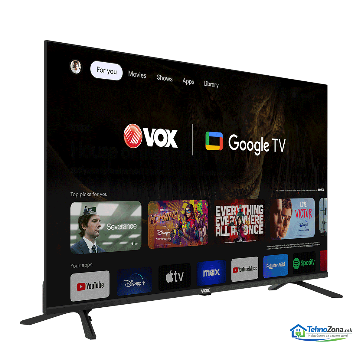 vox 50" led 50gou205b uhd smart ТВ