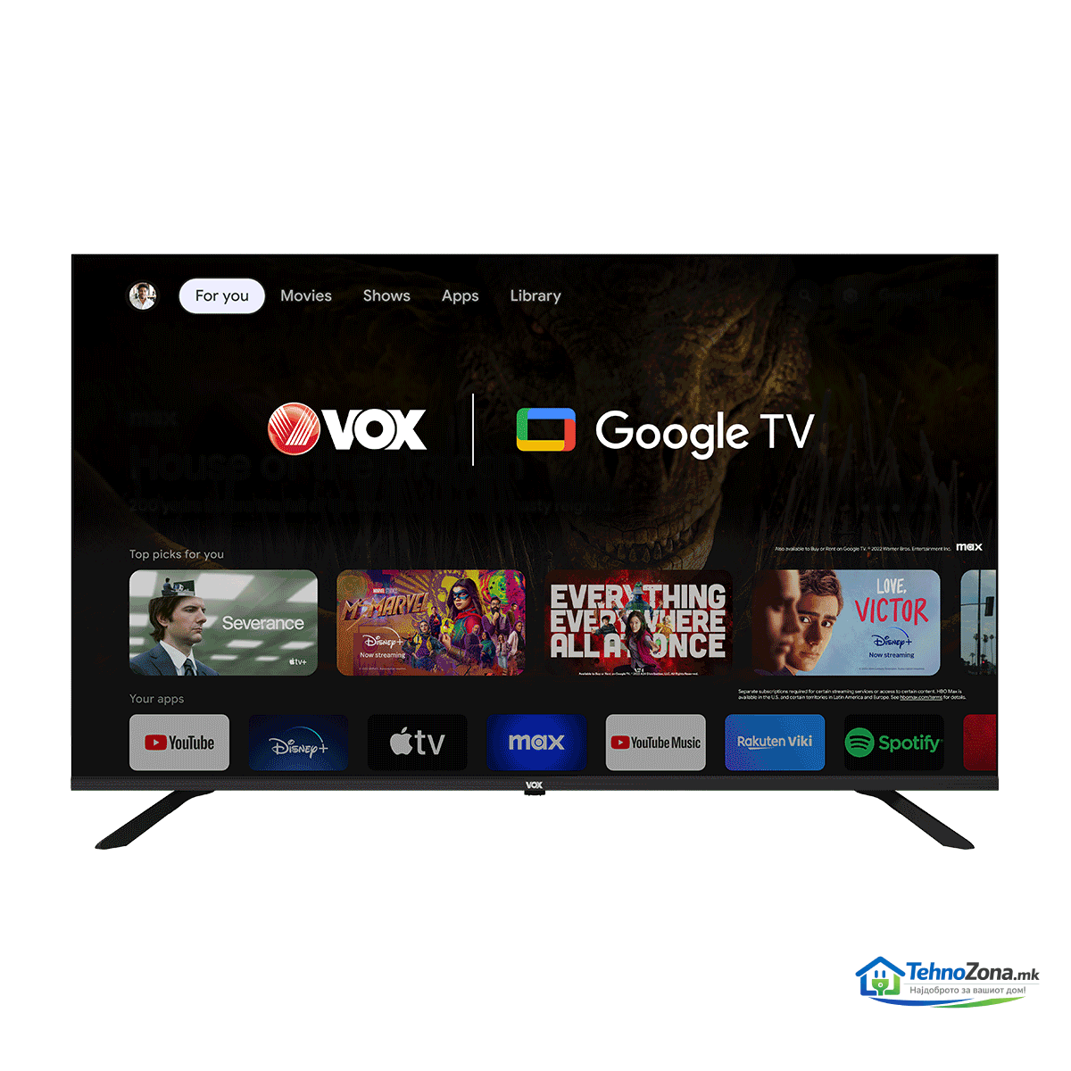 vox 50" led 50gou205b uhd smart ТВ
