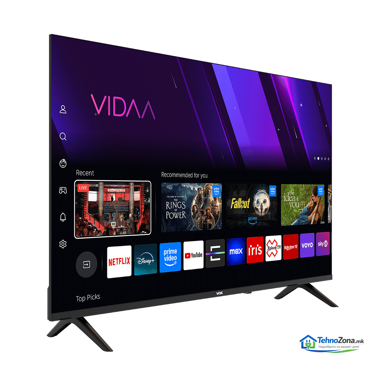 vox 50" led 50vyu684 uhd smart ТВ