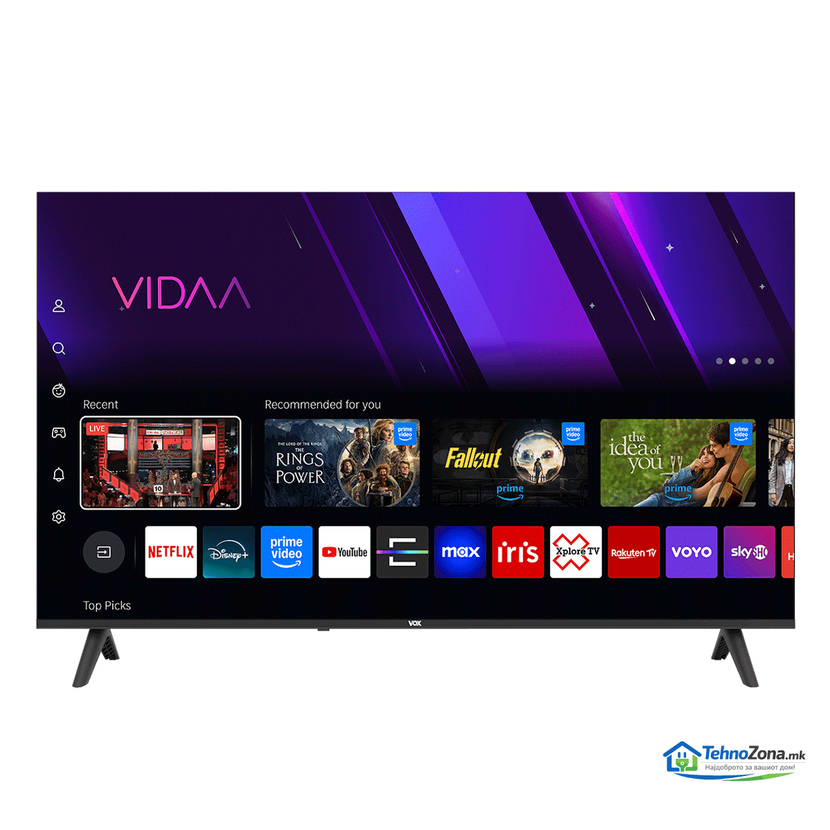 vox 50" led 50vyu684 uhd smart ТВ
